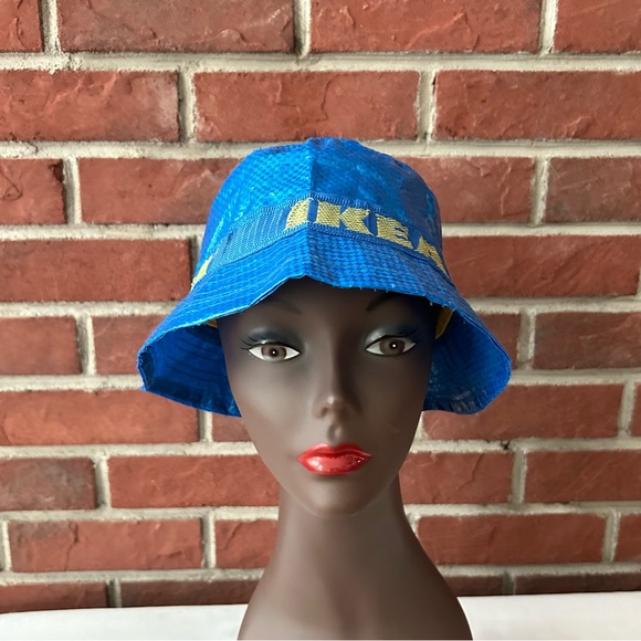 •IKEA Iconic Bucket Knorva Hat Lining & Vent Holes Rain Sun Unisex Hat O/S - Picture 5 of 8